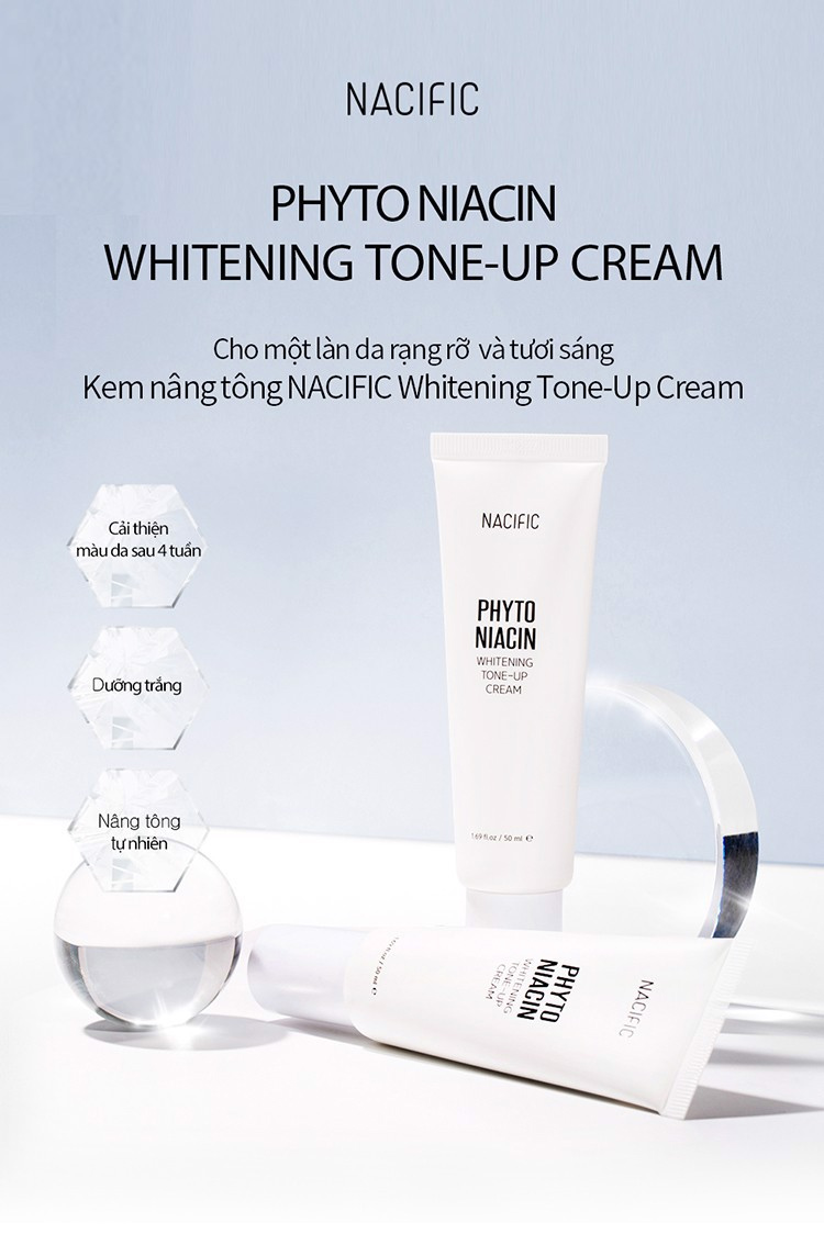 Kem Dưỡng Sáng Da, Nâng Tông & Ngừa Nếp Nhăn Nacific Phyto Niacin Whitening Tone-Up Cream