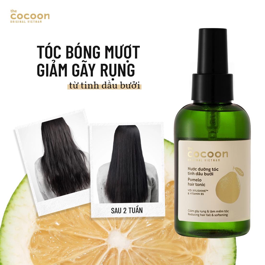 Hiệu quả Nước Dưỡng Tóc Cocoon Tinh Dầu Bưởi Pomelo Hair Tonic 140ml 