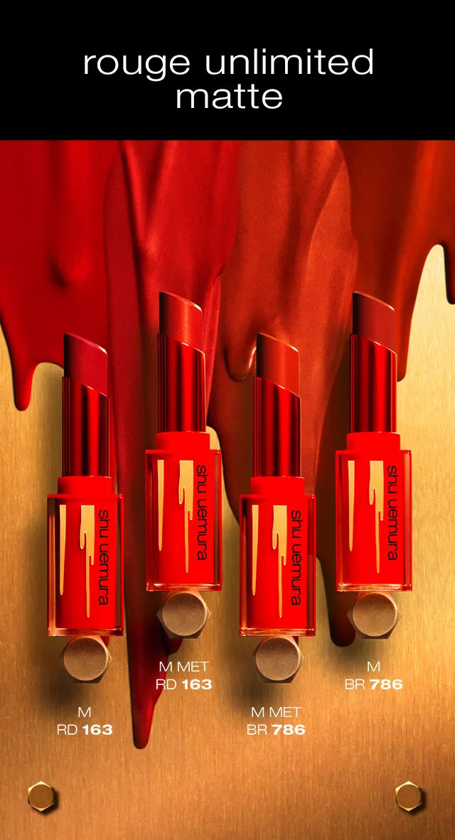 Son Lì Lâu Trôi Shu Uemura Iron Reds Rouge Unlimited Matte Lipstick 3g
