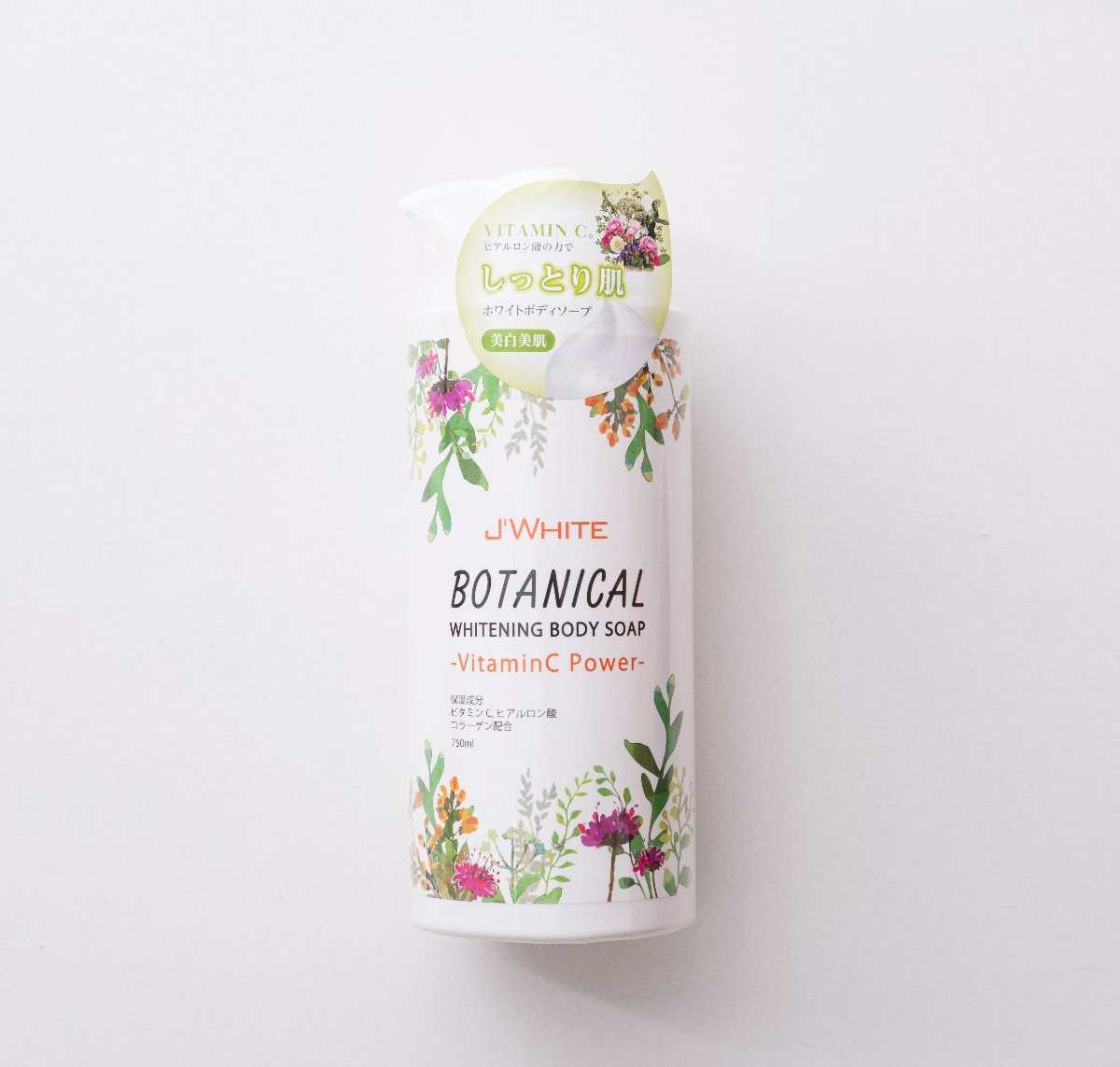 Sữa Tắm J'WHITE Botanical Whitening Body Soap Làm Sáng Da Chiết Xuất Vitamin C Hương Thảo Mộc 750ml