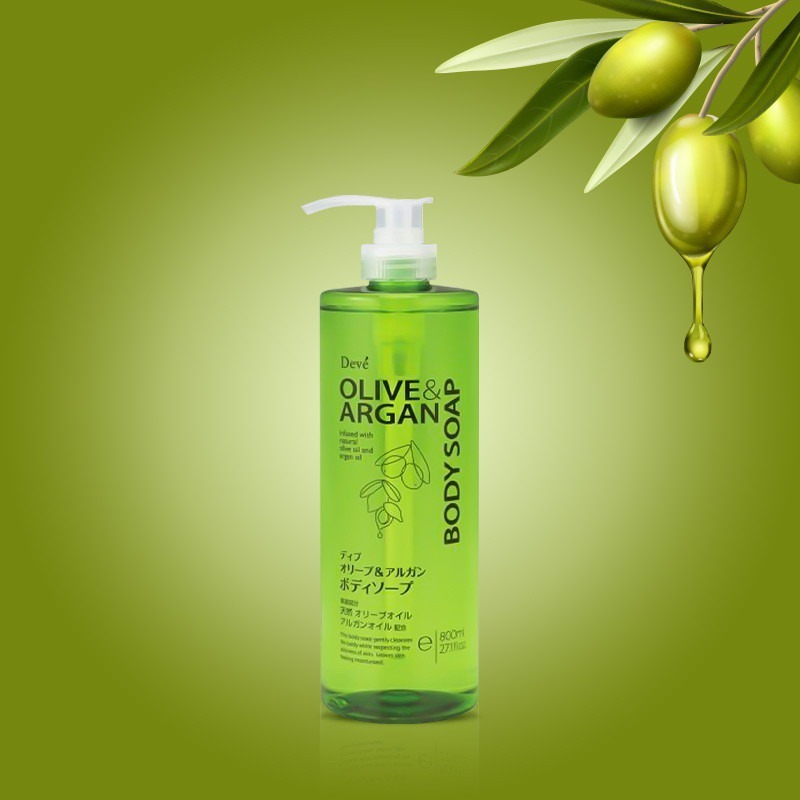 Sữa Tắm Chiết Xuất Dầu Olive & Argan Deve Body Soap 800ml hiện đã có mặt tại Hasaki.