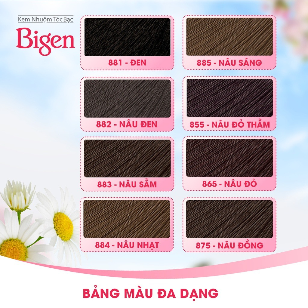 Thuốc Nhuộm Tóc Bigen Speedy Hair Color Conditioner với bảng màu đa dạng, thời trang & trẻ trung.