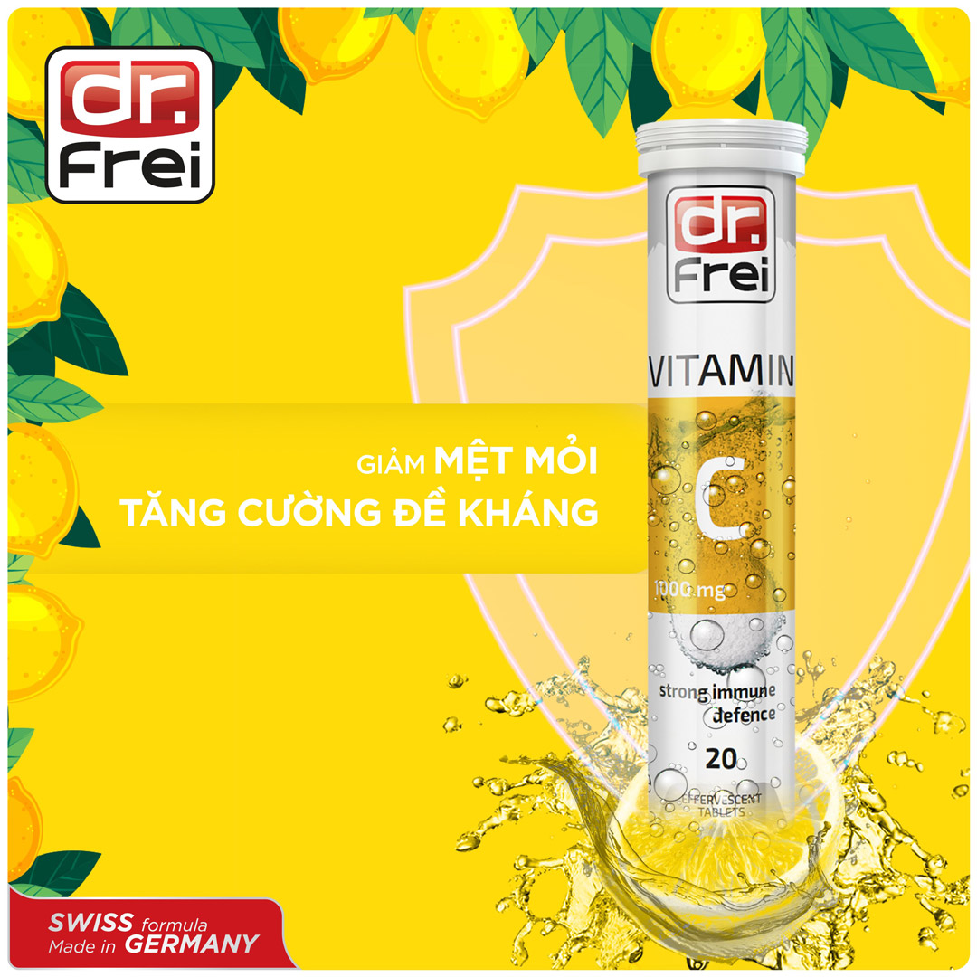 Viên Sủi DR. FREI Bổ Sung Vitamin C 1000mg (20 viên) hiện đã có mặt tại Hasaki.