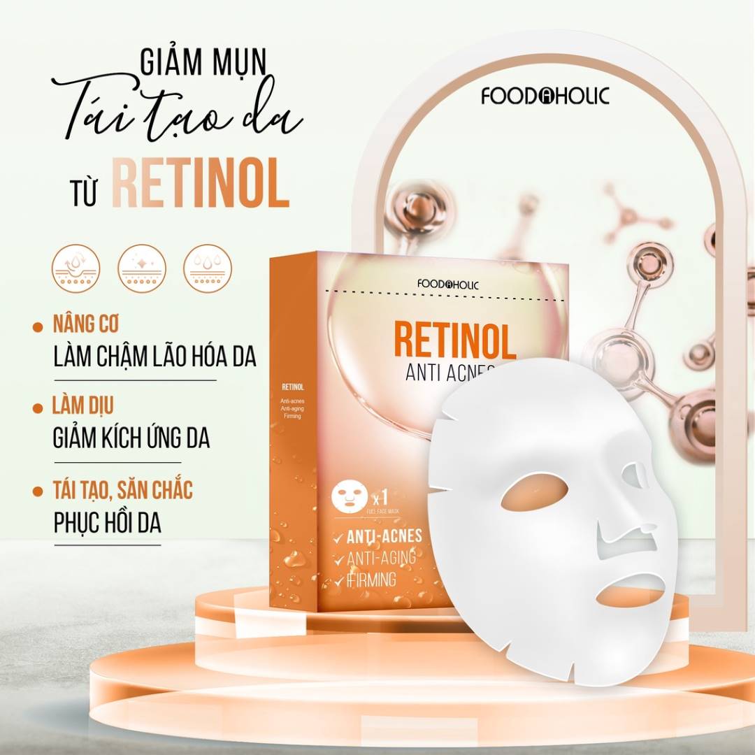 Mặt Nạ Retinol Giảm Mụn & Tái Tạo Da Foodaholic Retinol Anti Acnes Mask