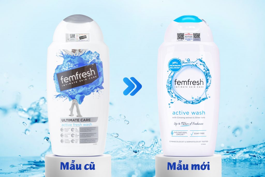 Dung dịch vệ sinh phụ nữ cao cấp năng động Femfresh Active Wash 250ml