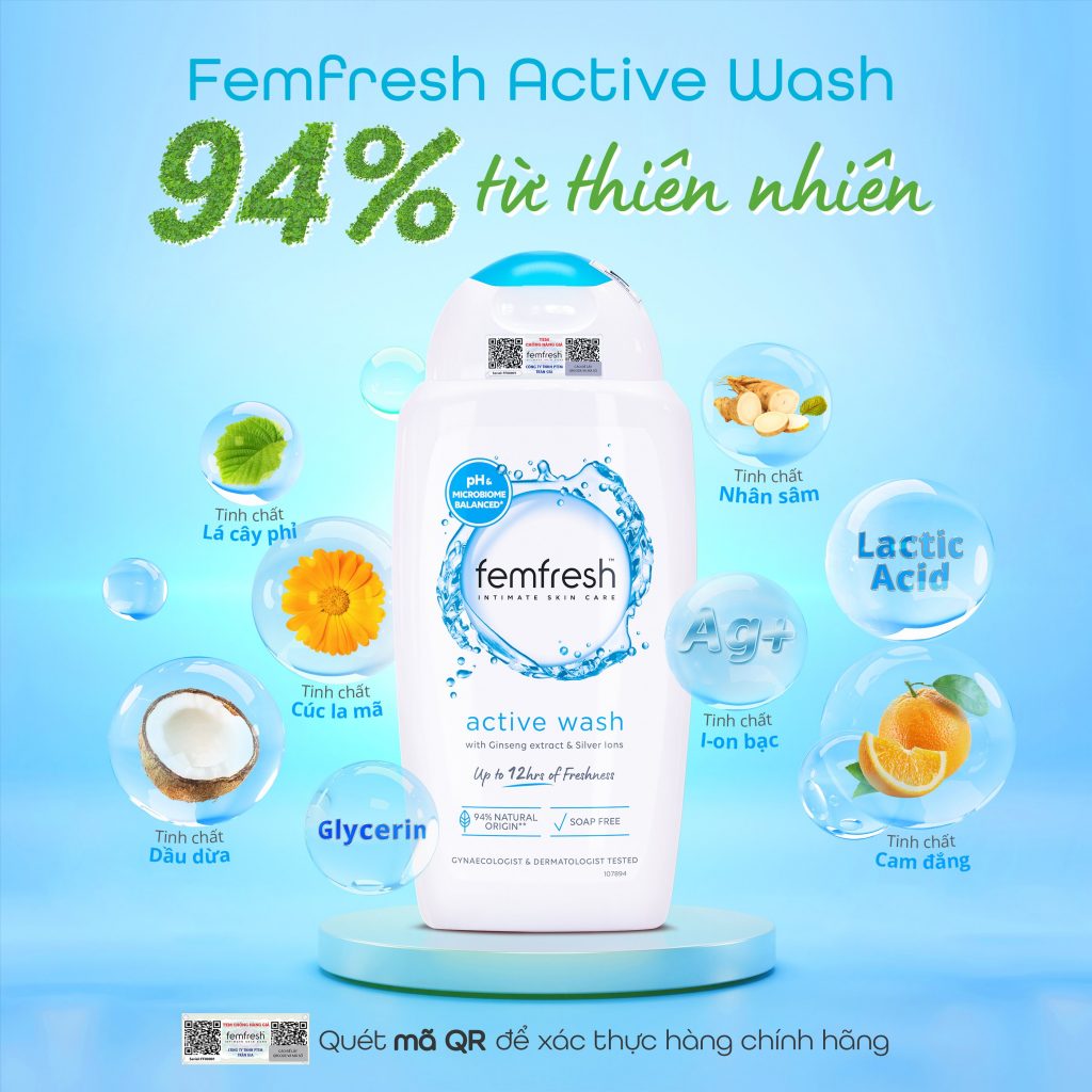 Dung dịch vệ sinh phụ nữ cao cấp năng động Femfresh Active Wash 250ml hiện đã có mặt tại Hasaki
