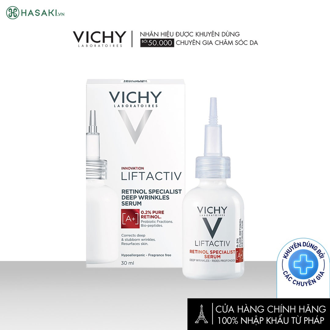 Dưỡng chất giảm nếp nhăn và giúp da trông trẻ hơn Vichy Liftactiv Retinol Specialist Serum 30ml