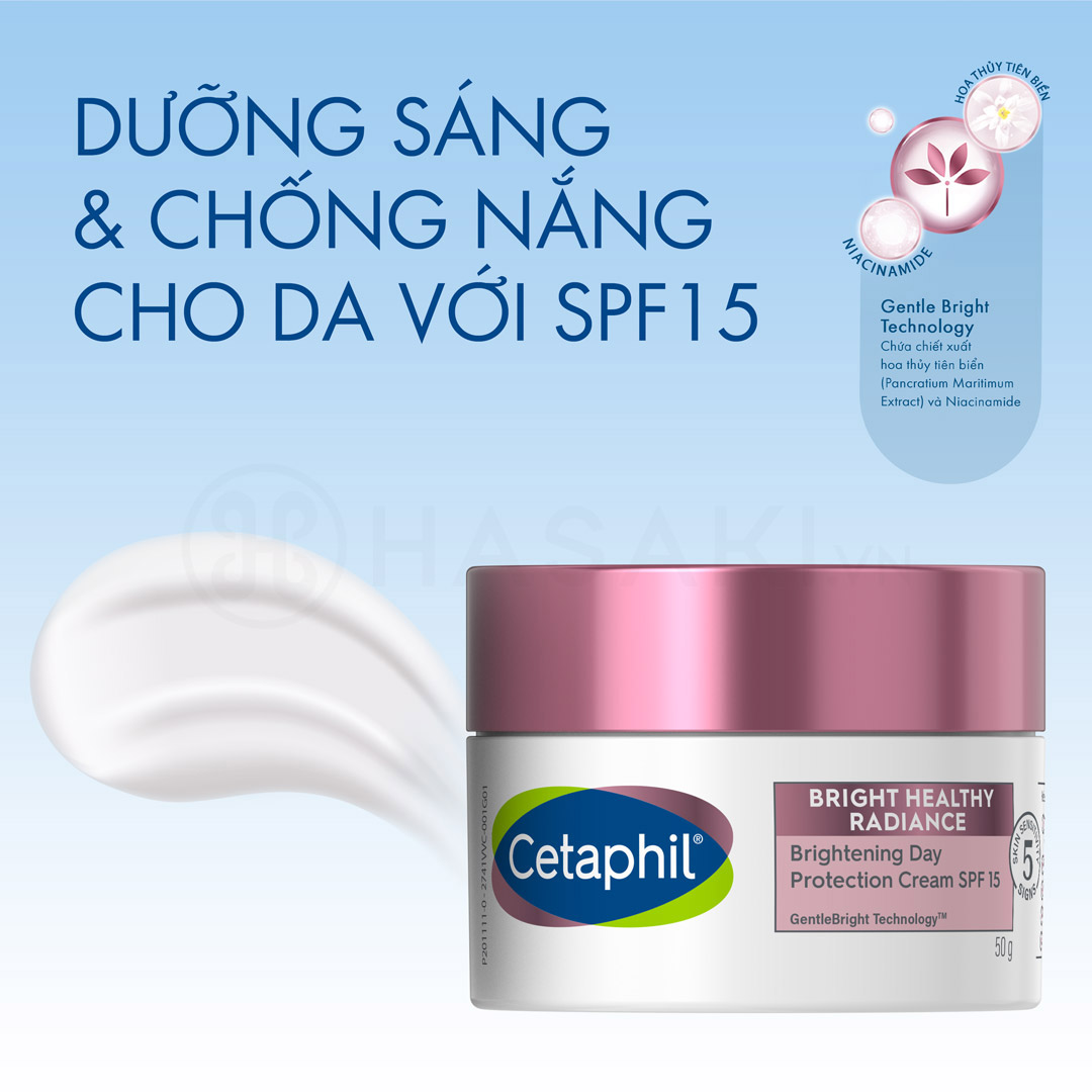Kem Dưỡng Ẩm Làm Sáng Da Ban Ngày Cetaphil Bright Healthy Radiance Brightening Day Protection Cream SPF15 50g