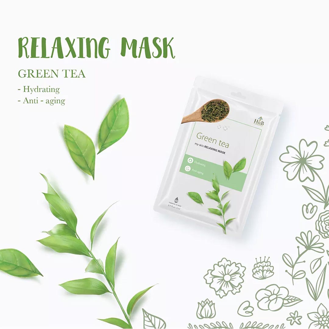 Mặt Nạ Dưỡng Da Chiết Xuất Trà Xanh HNB My Skin Relaxing Mask Green Tea 20ml