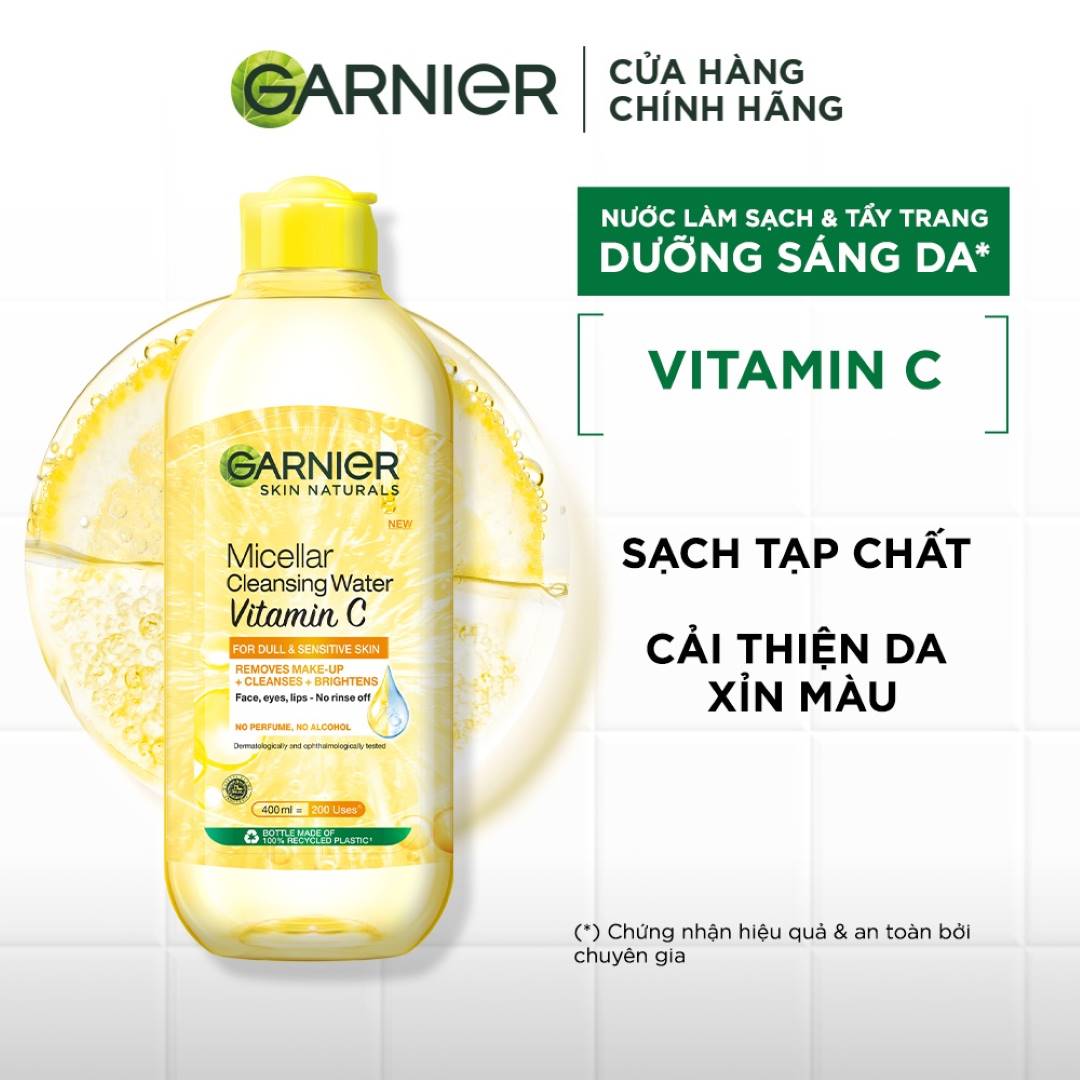 Nước Tẩy Trang Garnier Micellar Cleansing Water Vitamin C