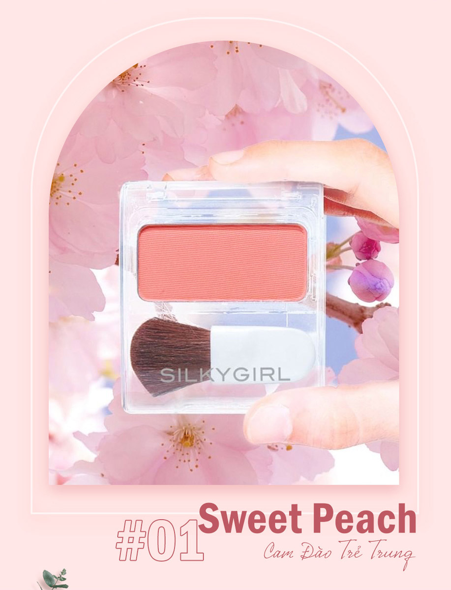 Phấn Má Hồng SILKYGIRL Blush Hour #01 Sweet Peach – Cam Đào Trẻ Trung