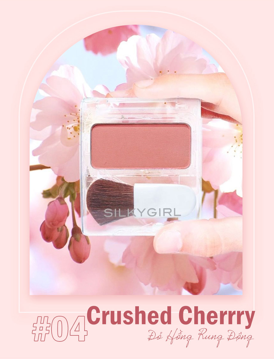Phấn Má Hồng SILKYGIRL Blush Hour 04 – Cherry Crush – Đỏ Hồng Rung Động