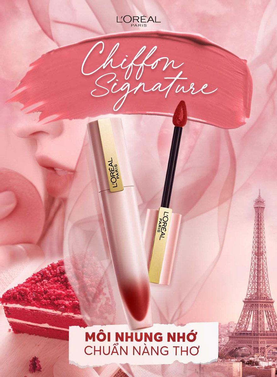 Son Mịn Lì Cao Cấp L’Oréal Paris Chiffon Signature Matte Liquid Lipstick