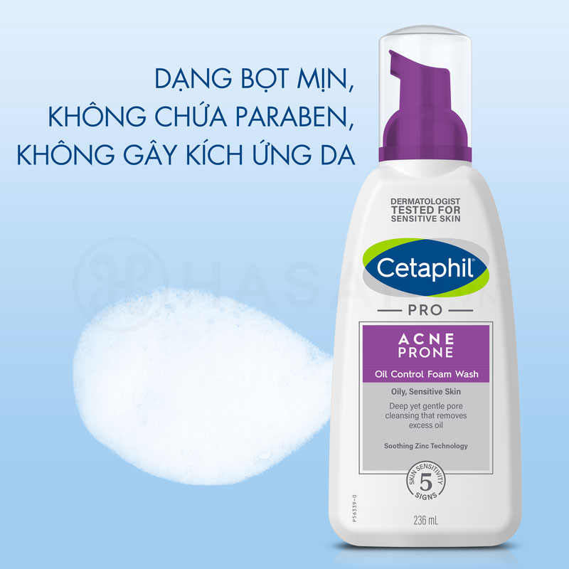 Sữa Rửa Mặt Cetaphil PRO Acne Prone Oil Control Foam Wash (Mới) 236ml