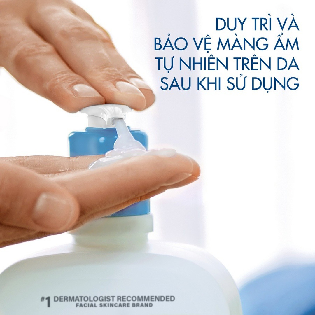 Sữa Rửa Mặt Cetaphil Gentle Skin Cleanser duy trì và bảo vệ màng ẩm tự nhiên trên da sau khi sử dụng.