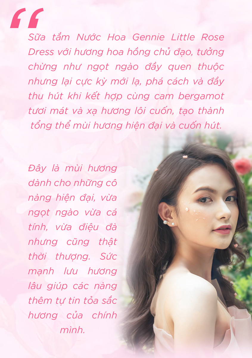 Sữa Tắm Nước Hoa Nữ Gennie Little Rose Dress For Her Kiêu Kỳ & Dịu Dàng 450ml