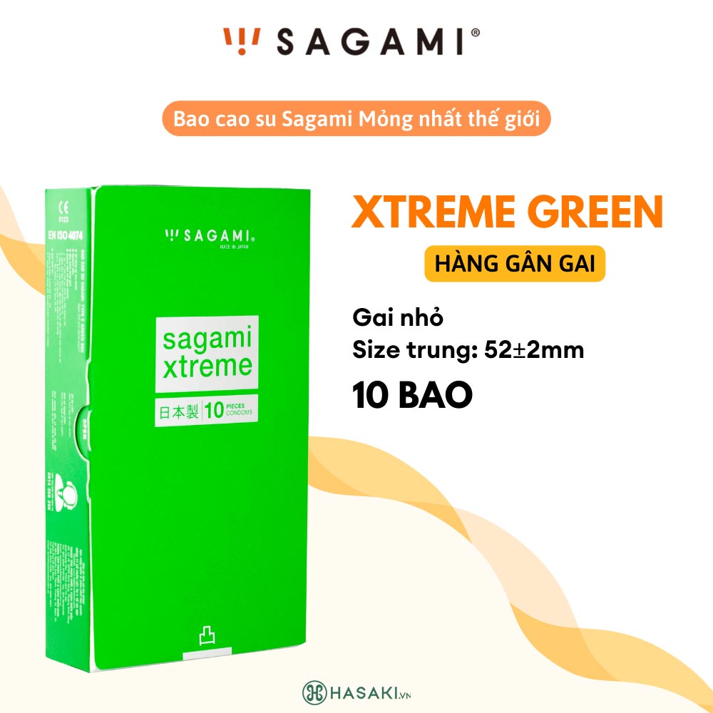 Bao cao su Sagami Green gân gai