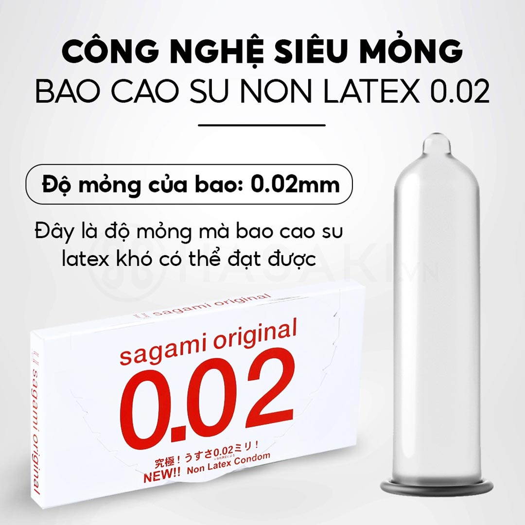 Bao Cao Su Siêu Mỏng Sagami Original 0.02 Non Latex
