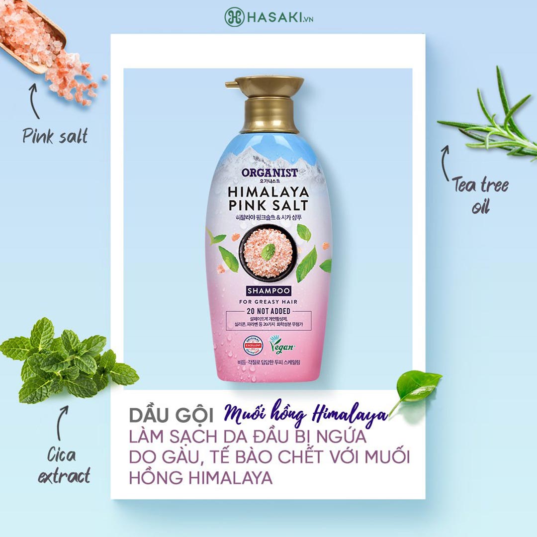 Dầu Gội Organist Himalaya Pink Salt Shampoo 500ml