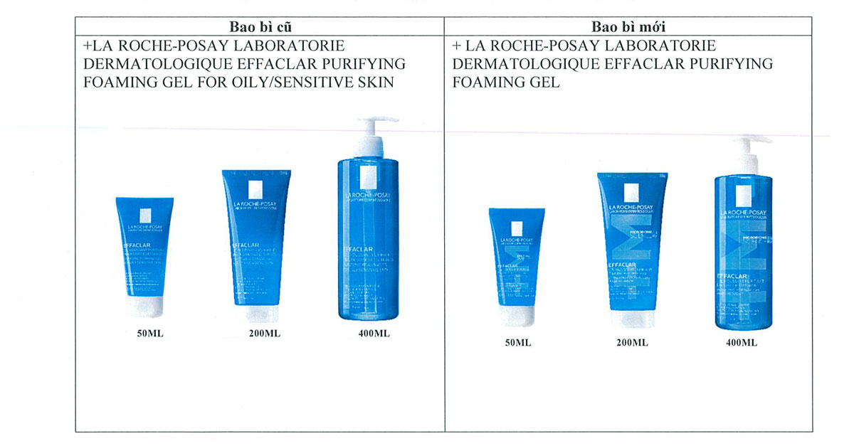Gel Rửa Mặt La Roche-Posay Effaclar Purifying Foaming Gel For Oily Sensitive Skin bao bì mới 2024