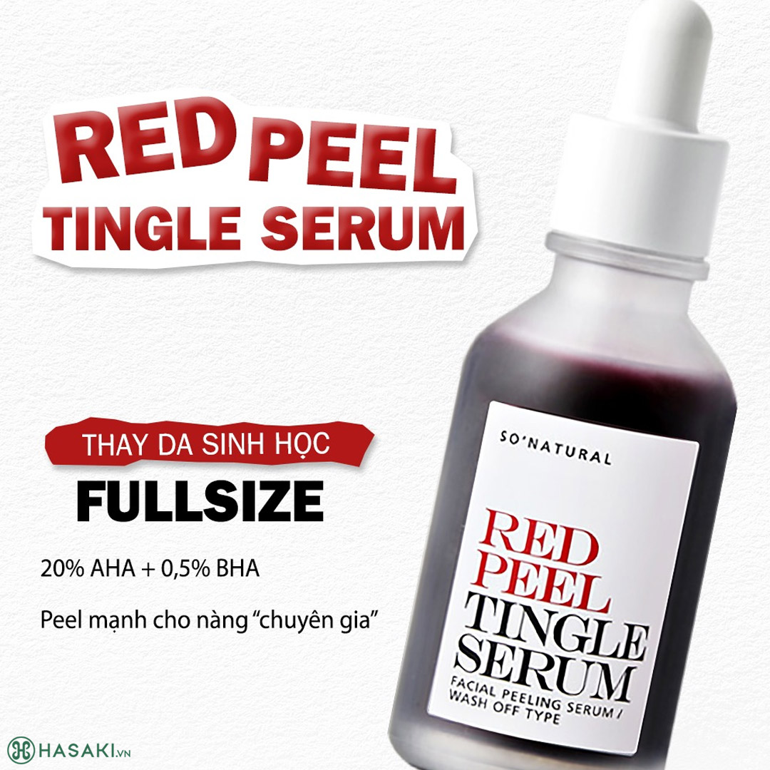 Tinh Chất Tái Tạo Da Sinh Học, Mờ Thâm Sáng Da So'Natural Red Peel Tingle Serum 35ml hiện đã có mặt tại Hasaki.