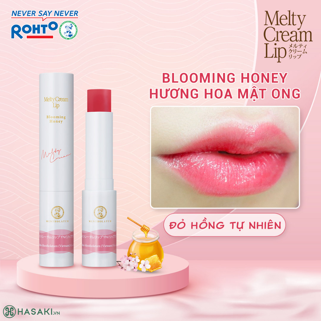 Sản phẩm Combo 2 Son Dưỡng Môi Mentholatum Melty Cream Lip Hương Hoa Mật Ong + Không Mùi 2.4g hiện đã có mặt tại Hasaki