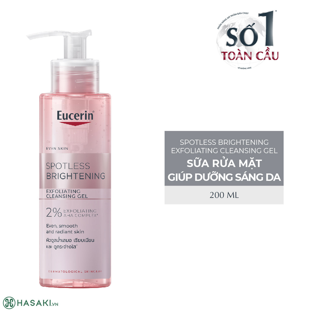 Sản phẩm Gel Rửa Mặt Eucerin Hỗ Trợ Sáng Da Mịn Màng Spotless Brightening Exfoliating Cleansing Gel hiện đã có mặt tại Hasaki