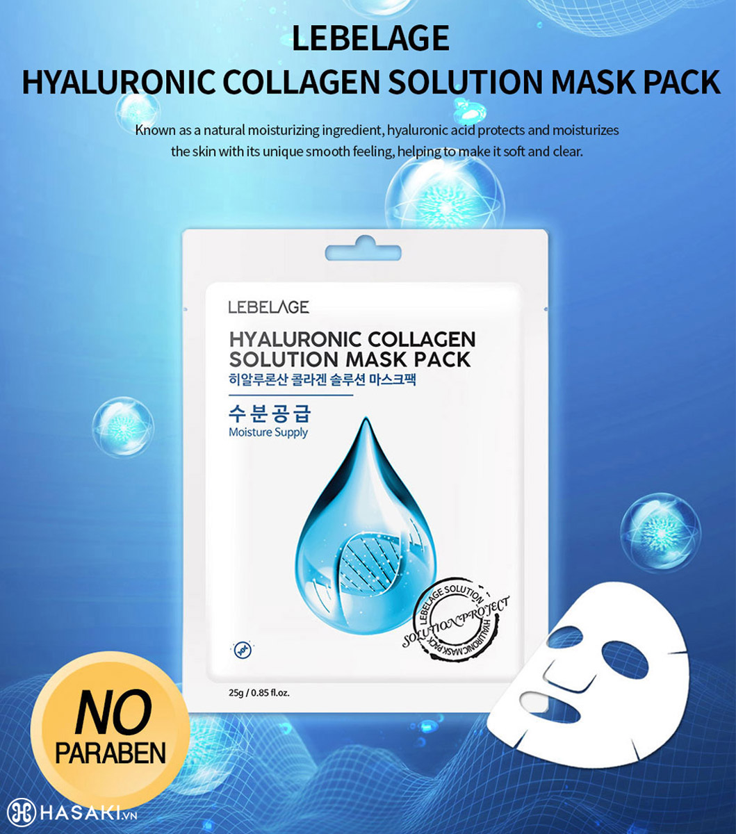 Sản phẩm Mặt Nạ Lebelage Hyaluronic Collagen Solution Mask Pack Săn Chắc Da, Ngừa Nếp Nhăn 25g hiện đã có mặt tại Hasaki