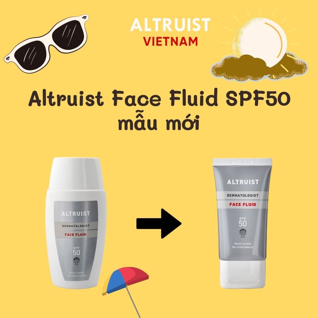 Kem Chống Nắng Altruist Sunscreen Face Fluid SPF 50 mẫu mới hiện đã có mặt tại Hasaki.