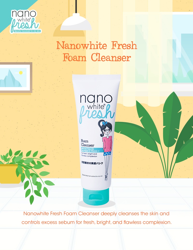 Kem Rửa Mặt Cho Da Dầu Nano White Fresh Foam Cleanser 100g