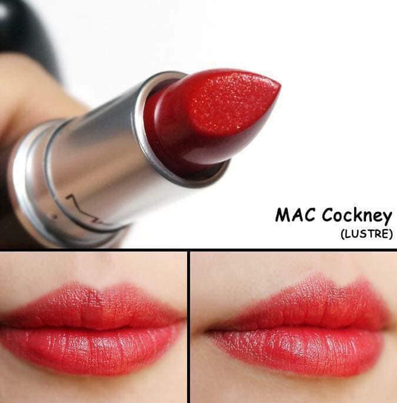 Son Thỏi Bóng Mịn Môi MAC Cockney Màu Đỏ Lustre Lipstick