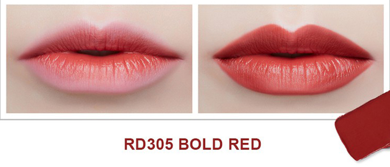 Son Thỏi Mịn Môi VDIVOV Lip Cut Rouge RD305 Bold Red 3.8g