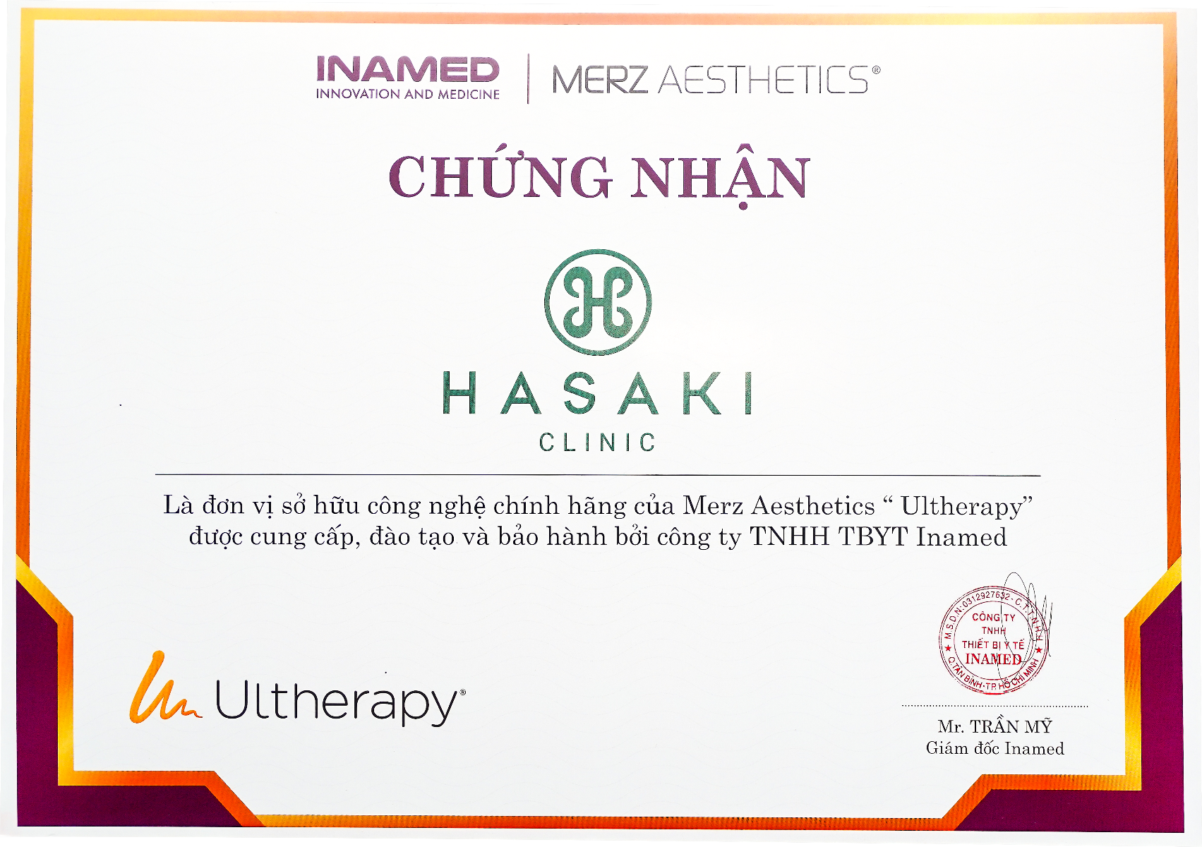 Hasaki Clinic sở hữu công nghệ Ultherapy chính hãng