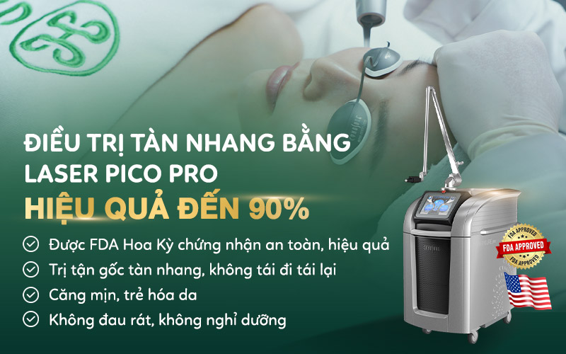 Điều trị tàn nhang với Laser Pico Pro hiệu quả đến 90%