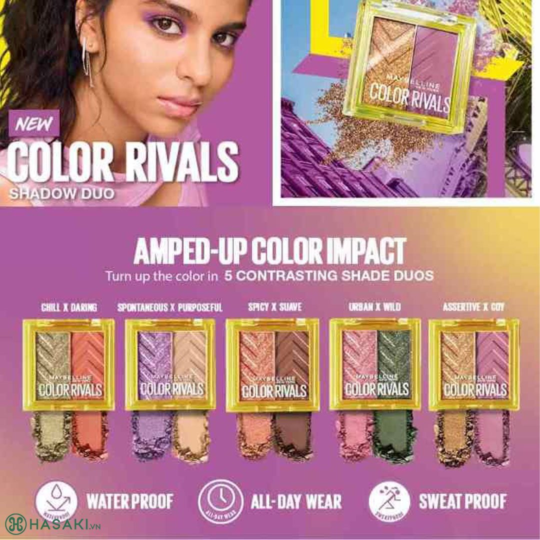Bảng Phấn Mắt Maybelline Color Rivals Shadow Duo Palette 