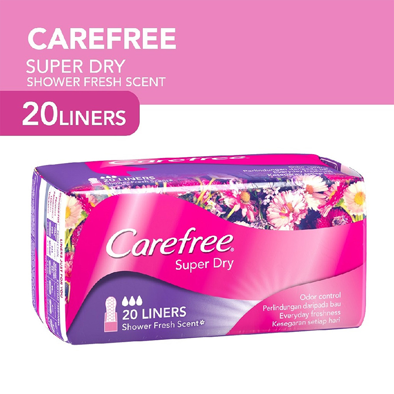 Băng vệ sinh Carefree Super Dry hàng ngày siêu th 20 miếng - 2ấm