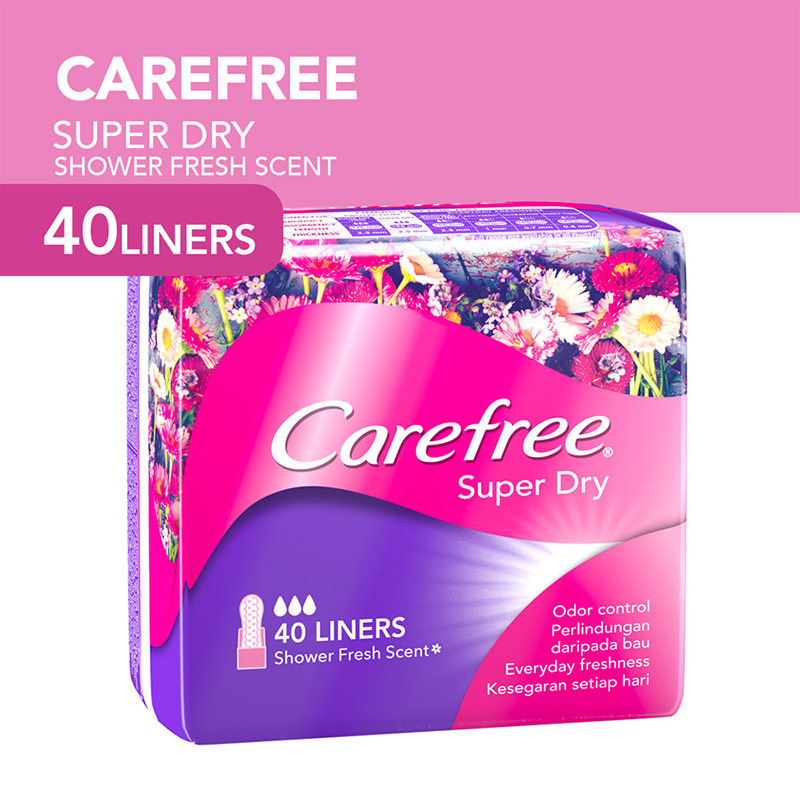 Băng vệ sinh Carefree Super Dry hàng ngày siêu thấm 40 miếng- 1