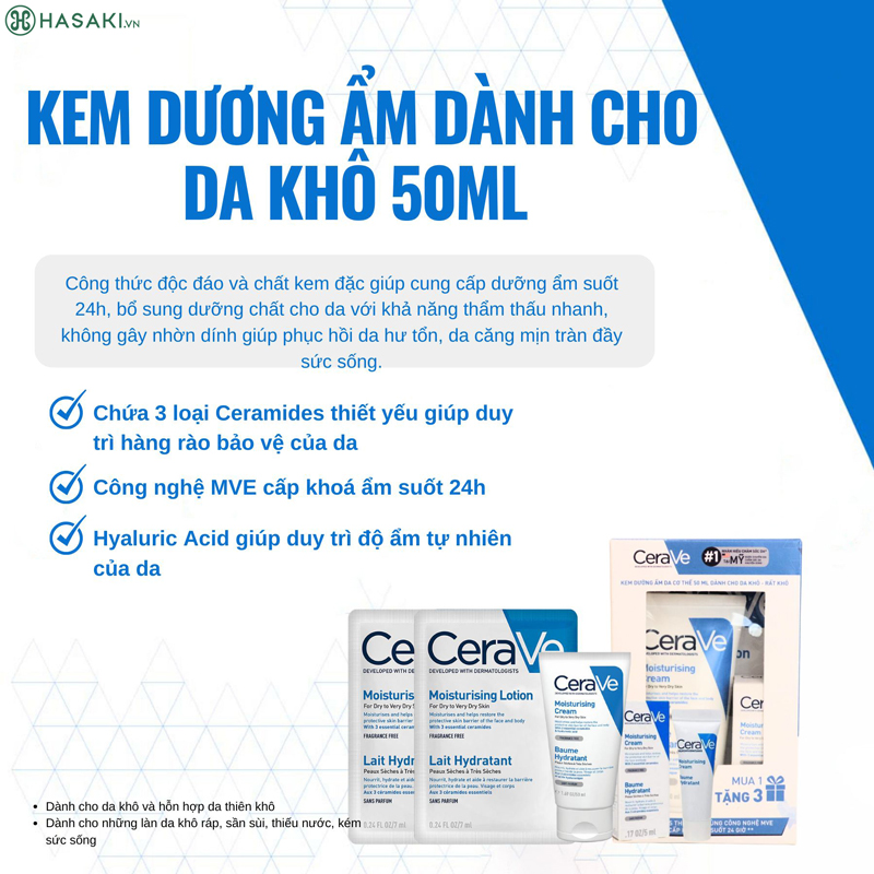 Bộ Dưỡng Da CeraVe Cấp Khoá Ẩm Cho Da