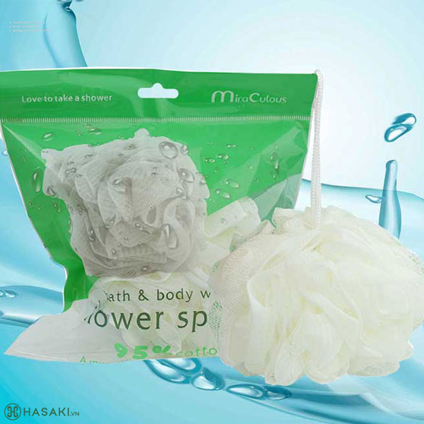 Bông Tắm MiraCulous Shower Sponge Tròn Cao Cấp - D312