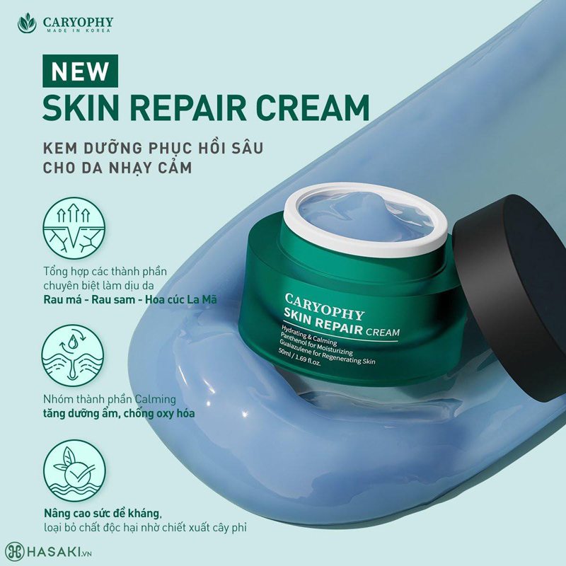 Kem Dưỡng Caryophy Skin Repair Cream Cấp Ẩm Và Phục Hồi Da 50ml