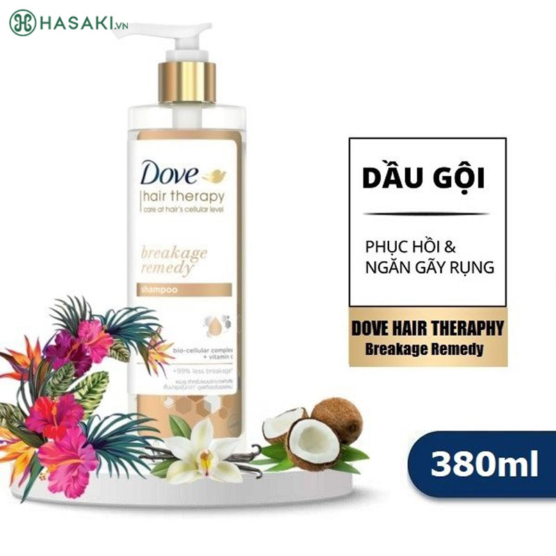 Dầu Gội Dove Hair Therapy Breakage Remedy Shampoo Phục Hồi & Ngăn Gãy Rụng 