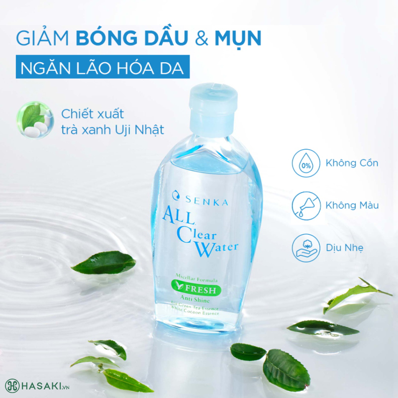 Nước Tẩy Trang Senka All Clear Water Micellar Formula Fresh Anti Shine Ngừa Mụn, Kiểm Soát Nhờn 230ml