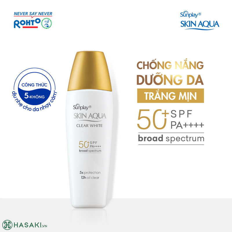 Sữa Chống Nắng Sunplay Skin Aqua Clear White SPF50+ PA++++ Dưỡng Da Sáng Mịn 25g
