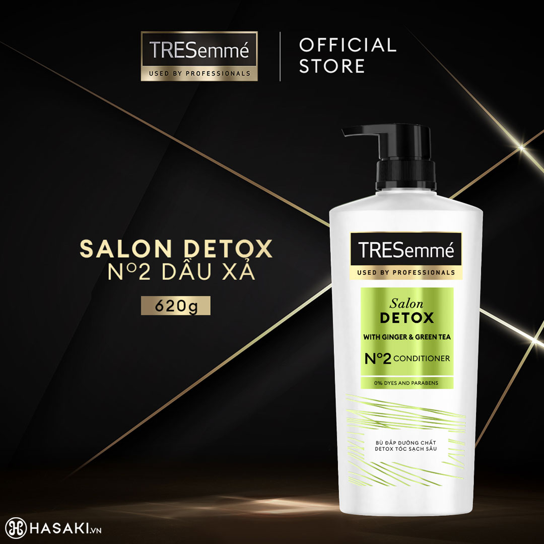 Dầu Gội Gừng & Trà Xanh Detox Tóc Chắc Khỏe TRESemmé Salon Detox Shampoo 640g