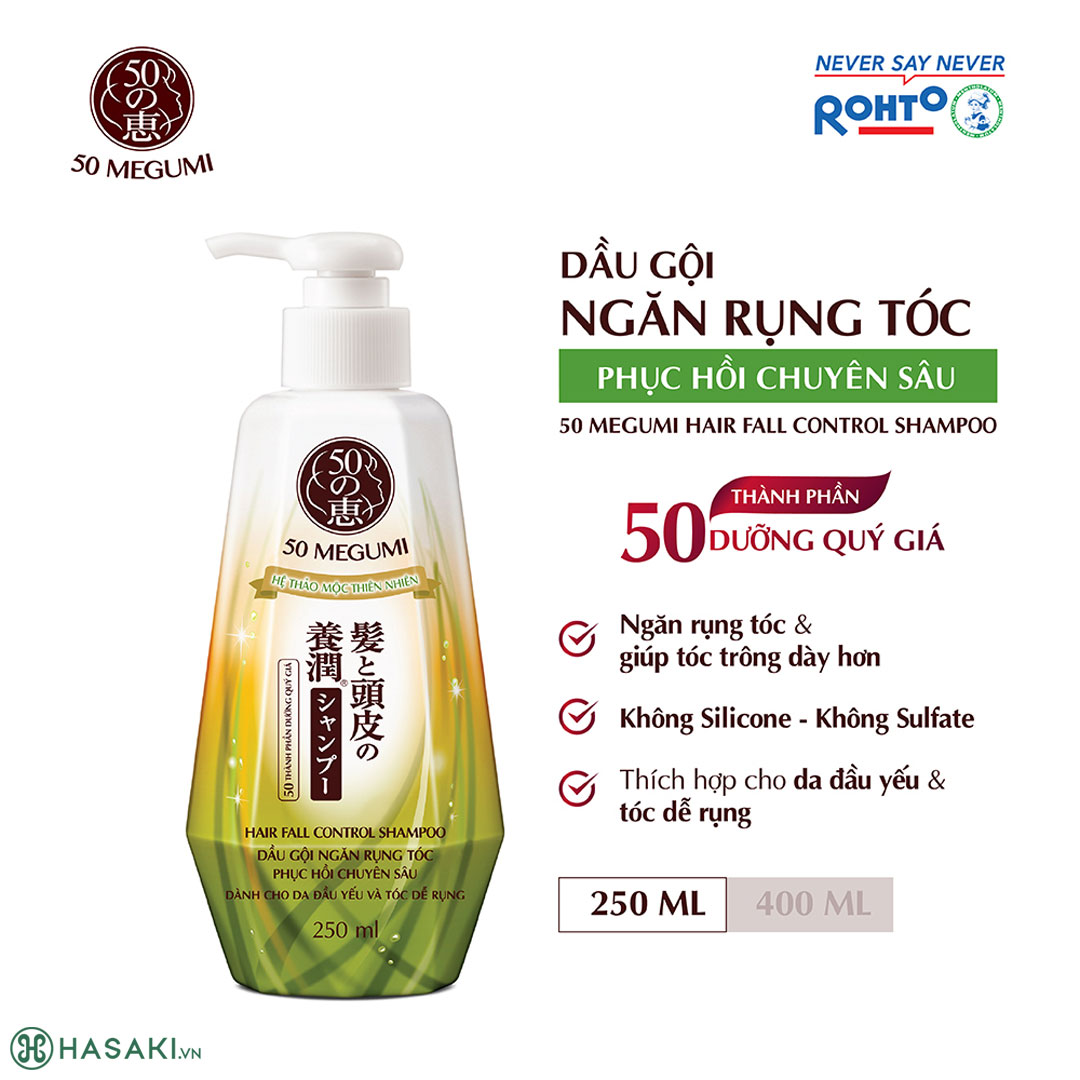 Dầu Gội 50 Megumi Hair Fall Control Shampoo 
