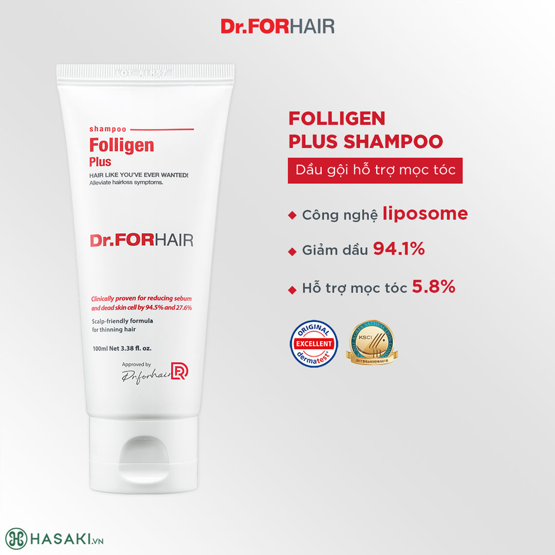 Dầu Gội Dr.FORHAIR Folligen Plus Shampoo ngăn ngừa và làm giảm rụng tóc