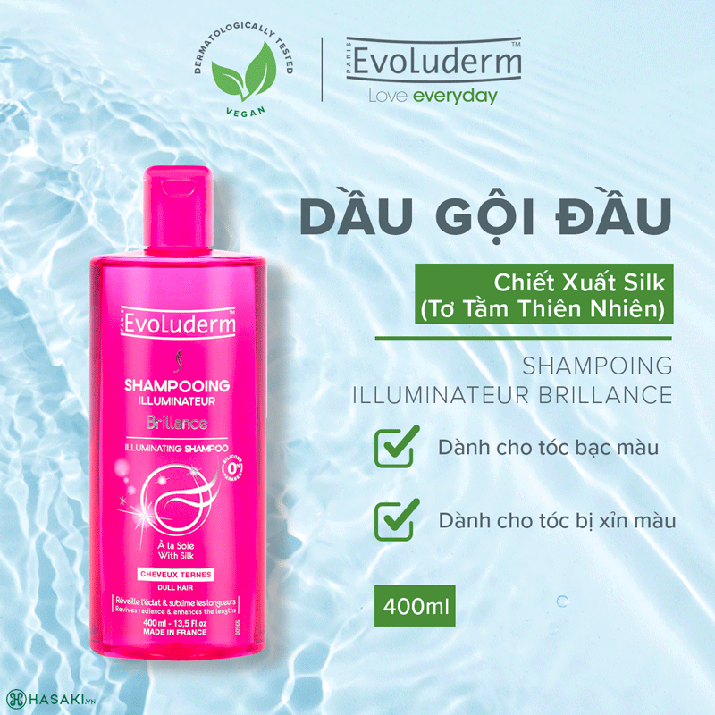 Dầu Gội Evoluderm Brilliance Illuminating Shampoo For Dull Hair Cho Tóc Xỉn Màu 400ml