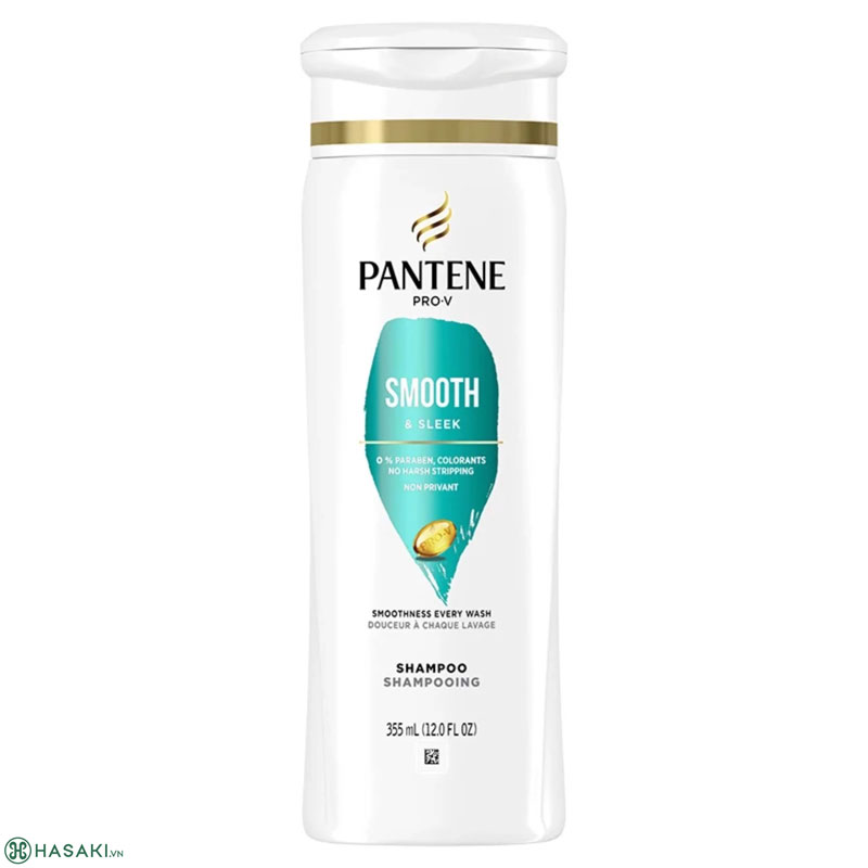 Dầu Gội Pantene Smooth & Sleek Shampoo Suôn Mượt, Óng Ả 355ml