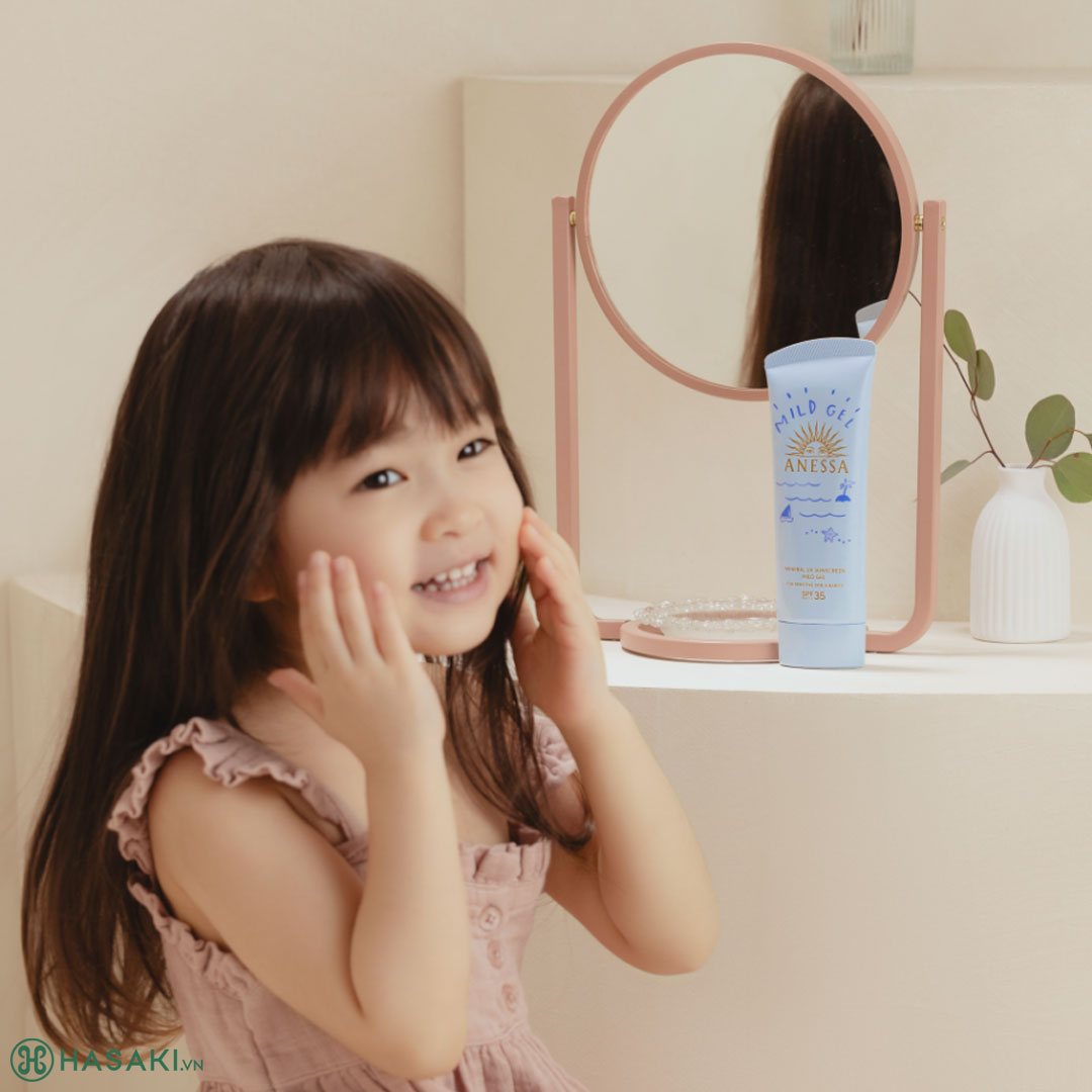 Gel Chống Nắng Anessa Mineral UV Sunscreen Mild Gel (For Sensitive Skin) SPF35/PA+++ Cho Da Nhạy Cảm & Trẻ Em 
