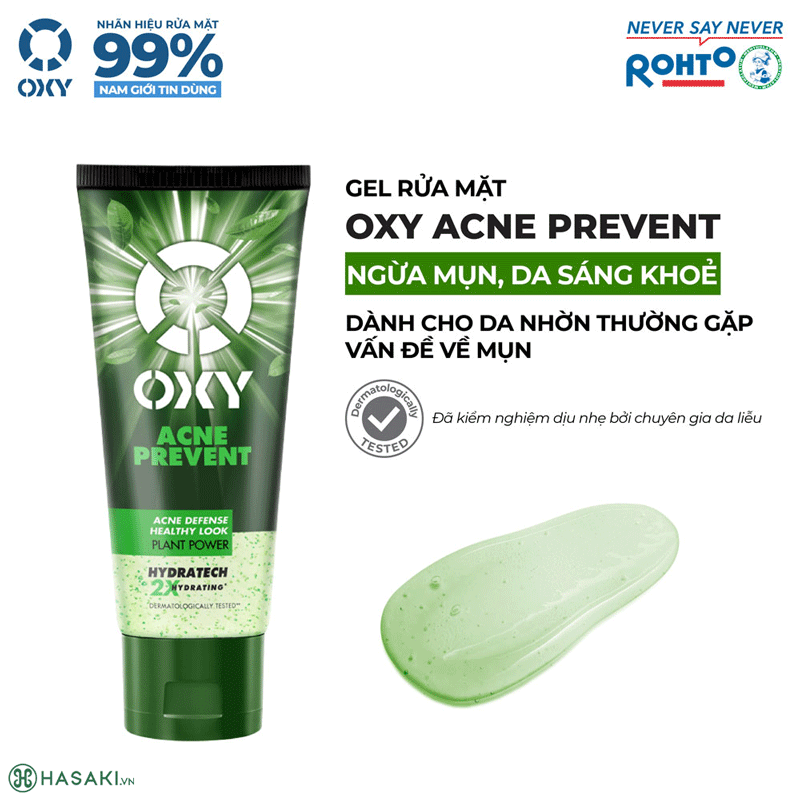 Gel Rửa Mặt OXY Total Anti Acne Ngừa Mụn, Da Sáng Khoẻ 100g